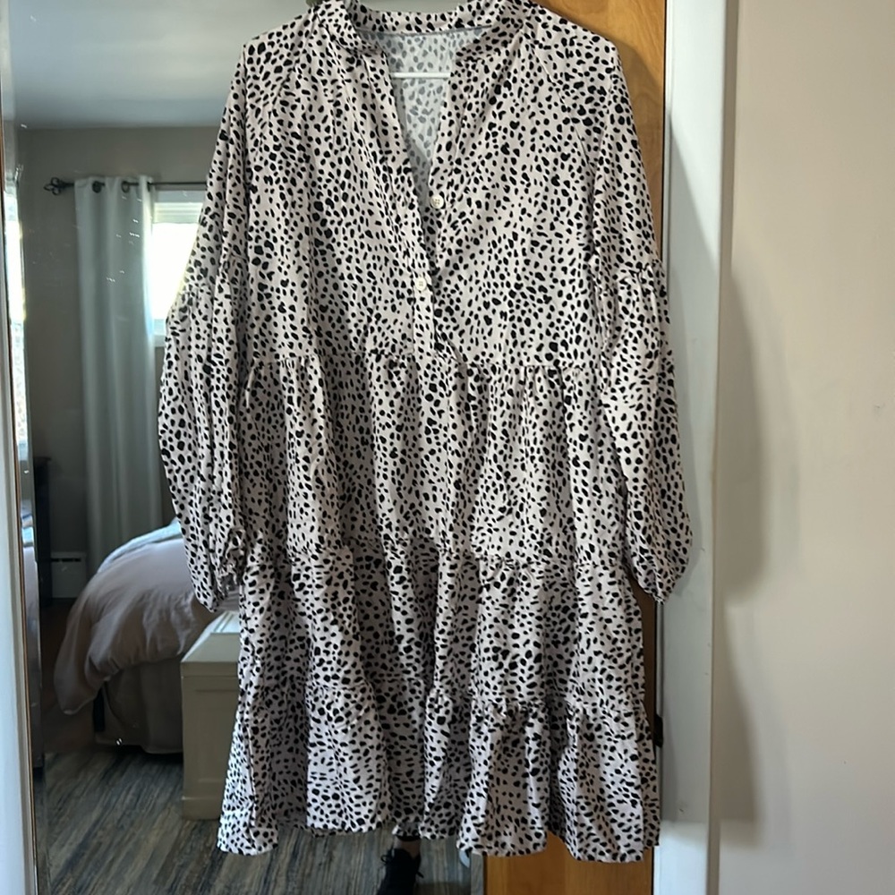 Woman’s long sleeve babydoll dress